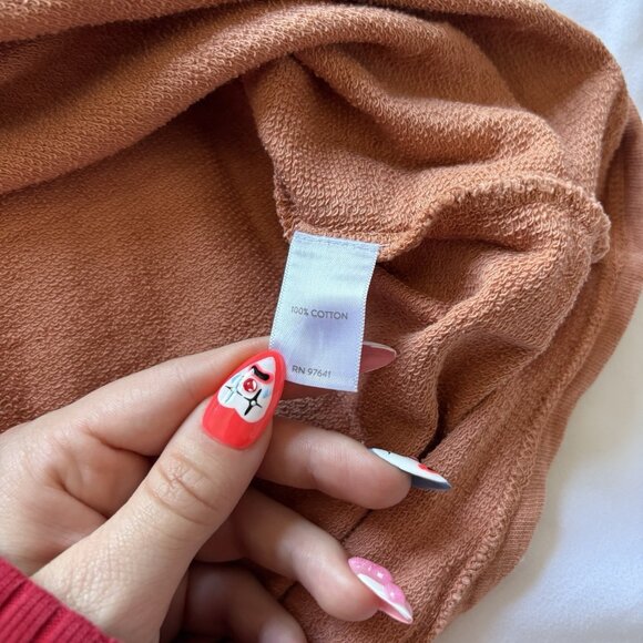 J Jill Pure Jill Blouse Womens Size XL Orange 3/4 Sleeve Sweater 100% Cotton - Picture 5 of 8